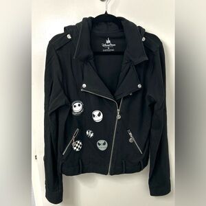 Disney Nightmare Before Christmas Jack Skellington Moto Jacket